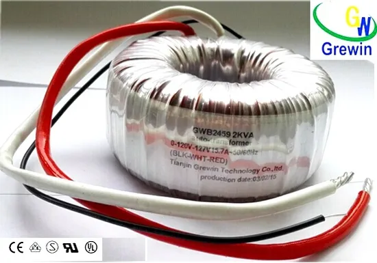 Indutor de transformador toroidal de laminação de energia para aplicações de condicionamento de energia