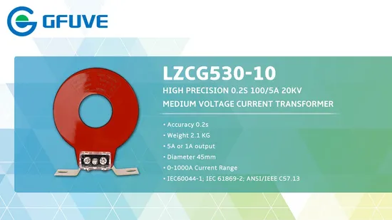 Transformador de corrente de alta precisão de resina fundida de 0,2 s MV