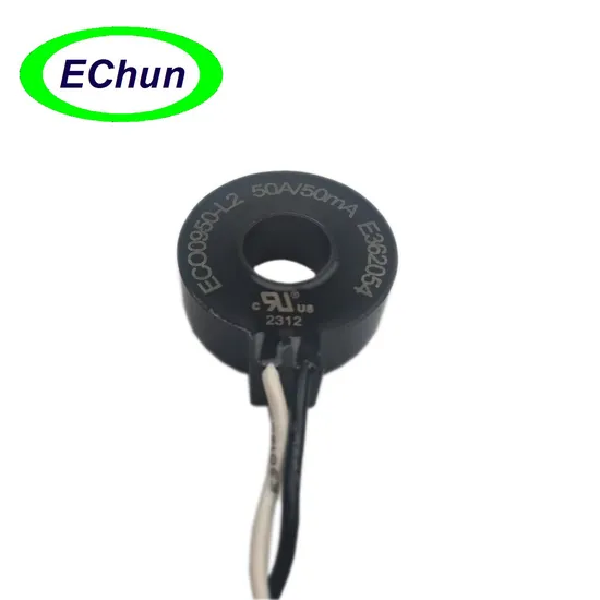 Transformador de corrente de núcleo sólido de precisão Echun com certificação UL Mini Eco09 com furo de 9 mm CA 50A/50mA para monitoramento de energia